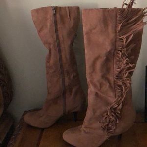 Fergalicious tall fringe boot